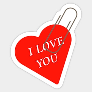 I love you, heart for lovers, valentines, love Sticker